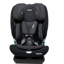 Scaun Auto Copil U-GROW I-Size Goldfix Plus Isofix 76-150CM Boxa Bluetooth Negru