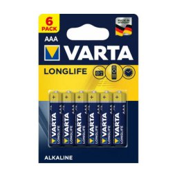 Baterie Alcalina Varta Longlife 4103 AAA / LR3 1.5V Set 6xBuc