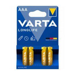 Baterie Alcalina Varta Longlife 4903 AAA / LR3 1.5V Set 4xBuc