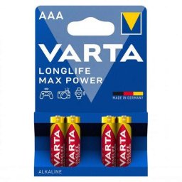 Baterie Alcalina Varta Longlife Max Power 4703 AAA / LR3 Set 4xBuc