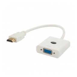 Adaptor Savio CL-27B 0.1 m HDMI - VGA (D-Sub) Alb