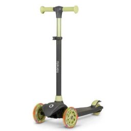 Trotineta Copii Lionelo Jessy Pliabila Pana la 50KG Design Ergonomic Cu Lumini LED 3 Ani+ Verde/Gri