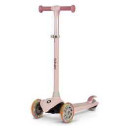 Trotineta Copii Lionelo Jessy Pliabila Pana la 50KG Design Ergonomic Cu Lumini LED 3 Ani+ Roz