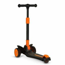 Trotineta Copii Lionelo Timy Pliabila pana la 50KG Design Ergonomic cu Lumini LED 3 Ani+ Portocaliu/Negru