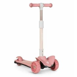 Trotineta Copii Lionelo Timy Pliabila pana la 50KG Design Ergonomic Cu Lumini LED 3 Ani+ Roz