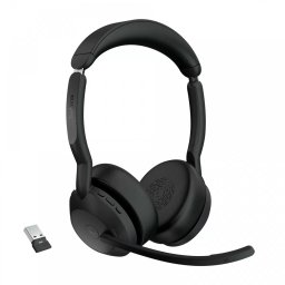 Casti Wireless cu Microfon Jabra Evolve2 55 Link380a MS Stereo Negru