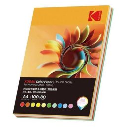 Hartie Colorata A4 Kodak KODCOLORA4 Printabila Fata Verso 10 Culori 80G Top 100 Coli Multicolor