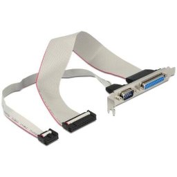 Delock - PCI slot bracket with LPT and COM to mainbord connecting