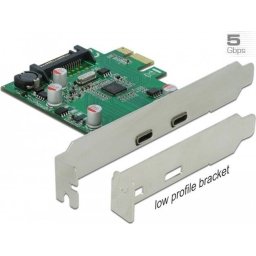 Fan controller Delock PCIe x1> 2x external SuperSpeed ??USB -Â (USB 3.2 Gen 1) USB Type-C