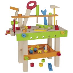 Banc de Lucru pentru Copii Eichhorn 100001844 din Lemn 49 Piese Varsta 3 Ani+ Multicolor