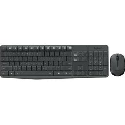 Kit Tastatura si Mouse Logitech MK235 Wireless Combo Layout DE Negru