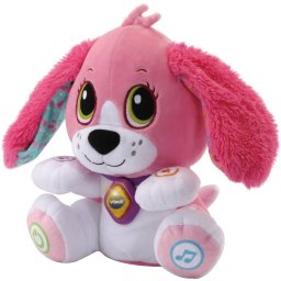 Jucarie Interactiva Vtech Talk to Me Puppy Varsta 9 Luni+ Limba Germana Roz