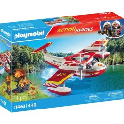 Set de Constructie PLAYMOBIL 71463 Hidroavionul Stingere Incendii 34 Piese Varsta 3 Ani+ Rosu/Alb