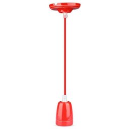 Pendul Tavan V-Tac Portelan Soclu E27 60W Rosu