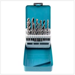 Set Makita D-46202 Burghie pentru Metal / Lemn / Zidarie 18 Piese in Cutie Transport