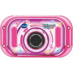 Aparat Foto Digital pentru Copii Vtech Kidizoom Touch 5MP Blitz Player Integrat Jocuri Casti Audio Limba Germana Roz