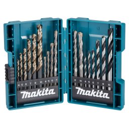 Set Makita B-49432 Burghie pentru Lemn / Metal / Zidarie 18 Piese in Cutie Transport