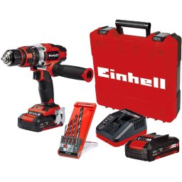 Masina de Gaurit cu Impact Einhell TE-CD 18/48 Li - 4513935 Ciocan Fara Fir Include 2x Baterii Li-Ion 2Ah Negru