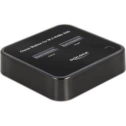 Hub USB Delock USB 3.0 docking and cloning station 2 x M.2 NVMe, docking station (black, M.2 SSD)