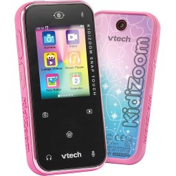 Aparat Foto Digital pentru Copii Vtech KidiZoom Snap Touch Camera Duala 2MP Ecran Tactil 2.4Inch MP3 Player Jocuri Bluetooth Limba Germana Roz