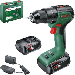 Bosch Bosch Powertools cordless impact drill UniversalImpact 18V-60 (green/black, 2x Li-ion battery 2.0Ah, case, POWER FOR ALL ALLIANCE)