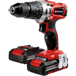 Masina de gaurit Einhell Cordless Impact Drill TE-CD 18/2 Li-i +64, 18V (red/black, 2x Li-Ion battery 2.0Ah, case + bit drill set)