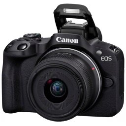 Aparat Foto Canon Mirrorless EOS R50 + RF-S 18-45mm F4.5-6.3 IS STM Negru