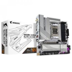Placa de Baza Gigabyte B650M AORUS ELITE AX ICE Socket AM5 Argintiu