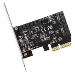 Adaptor AXAGON PCIE 4X SATA 6G Negru/Argintiu