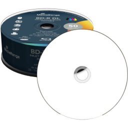 Mediu Optic MediaRange BD-R DL 50GB Blu-Ray 25x Bucati Alb