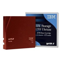 Hard disk IBM LTO8 medium 30 TB, streaming mediaÂ (dark red)
