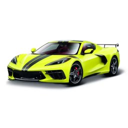 Macheta BBURAGO Masinuta Street Fire 1:43 Chevrolet Corvette Stingray Coupe BB30010B-30447 Galben Metalizat