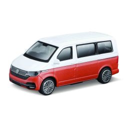 Macheta BBURAGO Masinuta Street Fire 1:43 Wolkswagen T6.1 Transporter BB30010R-30434 Alb/Portocaliu