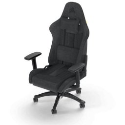 Scaun Gaming Corsair TC100 Relaxed Textil cu Tetiera Gri/Negru