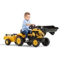 Tractor cu Pedale Falk 2076M Komatsu cu Excavator si Remorca Varsta 2 Ani+ Galben/Negru