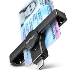 Cititor Carti de Identitate AXAGON CRE-SMPC USB-C Smart Card PocketReader