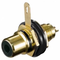 Conector RCA Goobay Mama Pentru Montare Pe Panou Negru