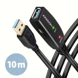 Cablu USB Repeater AXAGON ADR-310 USB 3.0 USB-A Male - USB-A Female 10M Negru
