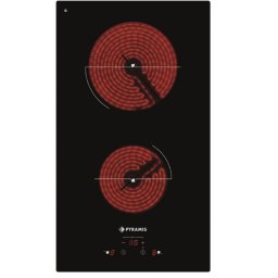 Plita Electrica Pyramis PHC31230FMB 2 Zone Gatit 9 Trepte Touch Control Timer OSD Sticla Negru