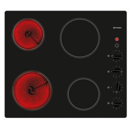 Plita Electrica Pyramis Neo SPICA Knobs 1800W 4 Zone Gatit Vitroceramica Negru