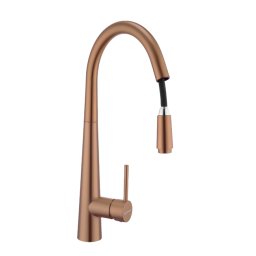 Baterie Bucatarie Pyramis ECO Diamond PVD Alama Dus Extensibil Monocomanda Bronz
