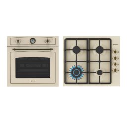Set Pyramis Rustic 8070 Ivory Cuptor Electric 6 Functii Clasa A Wok 64L Plita Gaz Crem