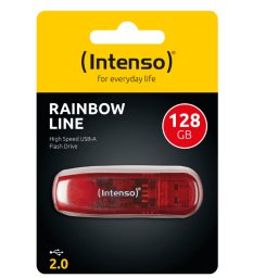 Memorie USB Intenso 128 B Rainbow Line USB 2.0 Rosu