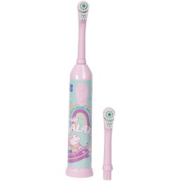 Periuta Electrica PEPPA PIG Cu Baterii Cap De Rezerva Roz