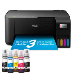 Multifunctionala Inkjet Color Epson EcoTank L3270 CISS Format A4 Wi-Fi Negru