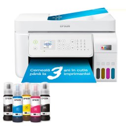 Multifunctionala Inkjet Color Epson EcoTank L5316 CISS Format A4 Retea Wi-Fi Fax Alb