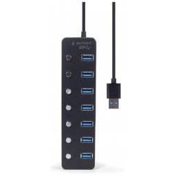 Hub USB Gembird USB 3.1 7x USB 3.1 5000Mbps Negru