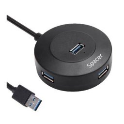 Hub Extern Spacer Porturi USB 1xUSB 3.0 3xUSB 2.0 Conectare prin USB 3.0 Cablu 1M Plastic ABS Negru
