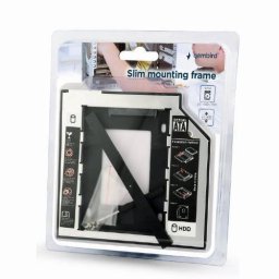 Rack Intern Gembird Tip Caddy 9.5MM 5.25Inch la 2.5Inch S-ATA Interfata PC S-ATA Negru