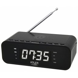 Radio Adler AD1192b Ceas Alarma Incarcator Wireless Negru